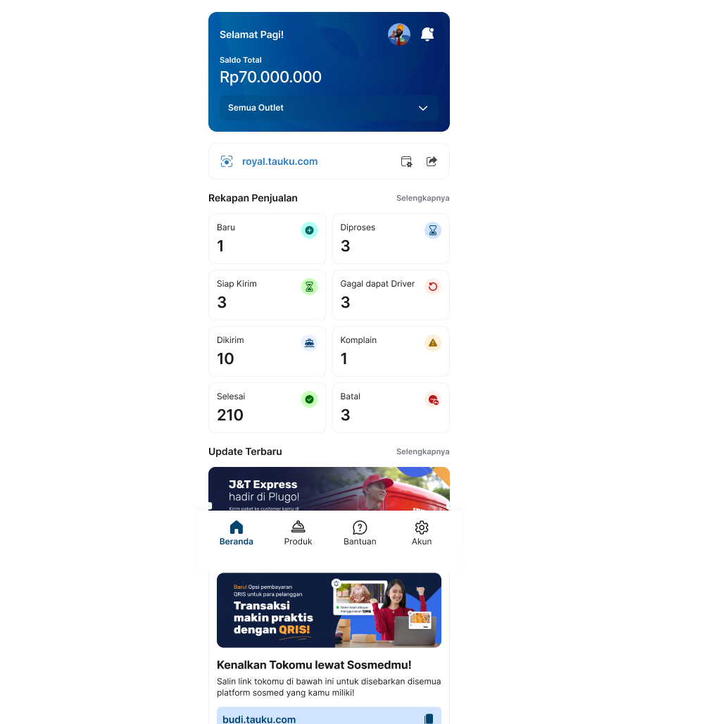 Walnut card tray with white powder coated steel divider and 3 punchout holes.